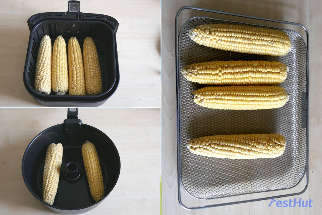 Capacità della friggitrice ad aria misurata con il mais