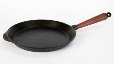 SKEPPSHULT Pan 20 cm High Sides and Wooden Handle Cast Iron 