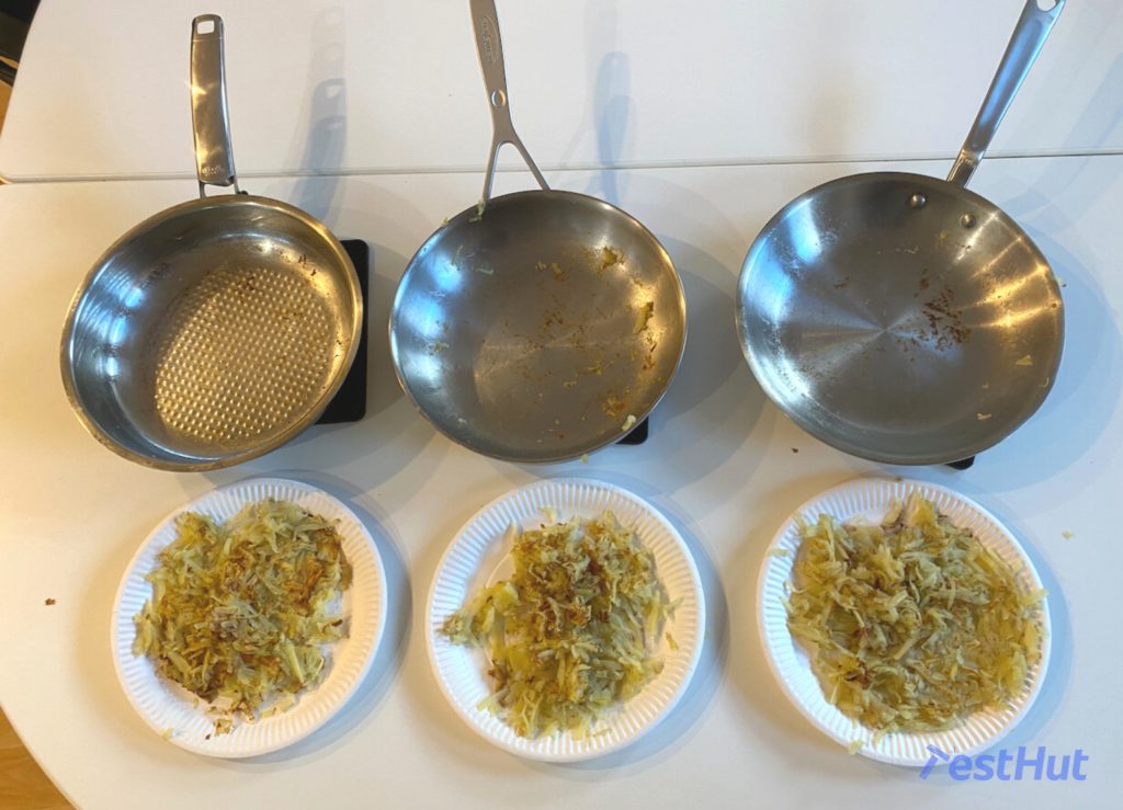 Stainless Steel Frying pans potatoe test